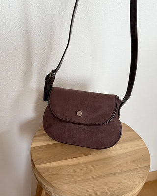 Suede shoulder bag