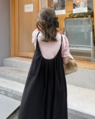 Pintuck Halter Neck Long Dress