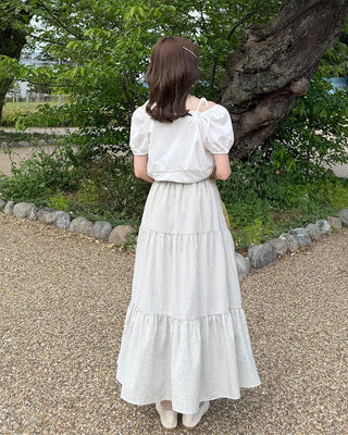 2-way ribbon strap blouse