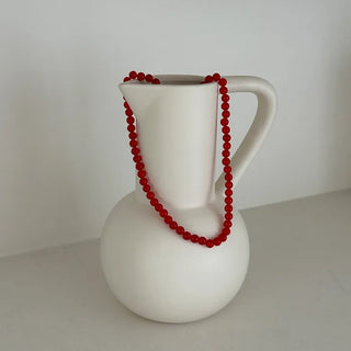 6mm Red Bead Necklace