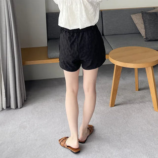 Flower embossed shorts