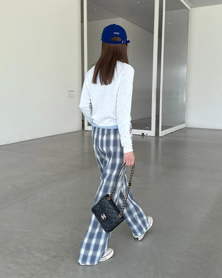 Checked Banding Pants