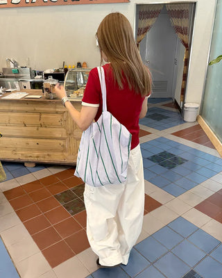 Ribbon detail wide pants