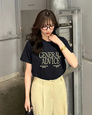 ADVICE Lettering Short-Sleeve T-Shirt