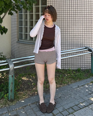 See-through short-sleeve T-shirt