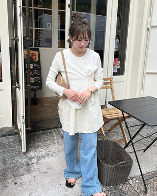 Two-way layered cardigan