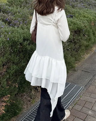 Asymmetrical Frill Bustier Dress