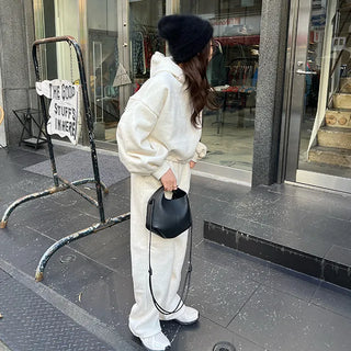 Brushed String Sweatshirt and Pants Set