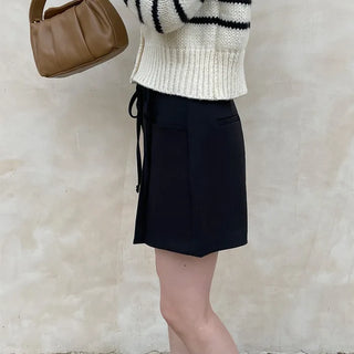 Belted shorts