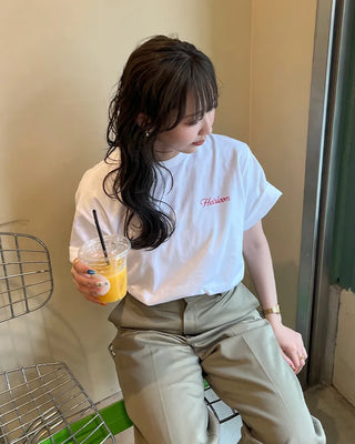 Tomato Lettering Loose Fit Short Sleeve T-Shirt