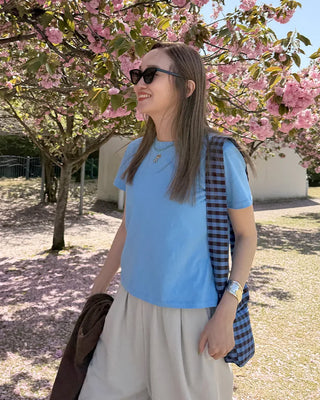 Round neck basic short-sleeve T-shirt