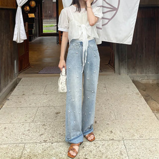 Ribbon layered blouse