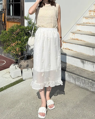 Openwork Sleeveless Knit