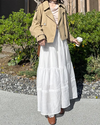 Belted Short Trench Coat