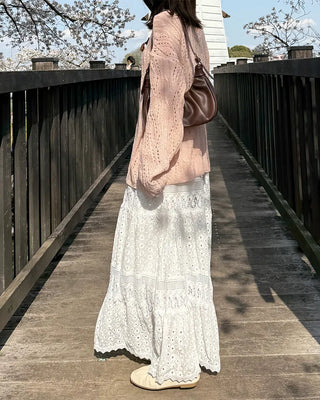Openwork string knit