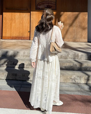Flower lace blouse