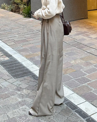 Wrap-around two-button slacks
