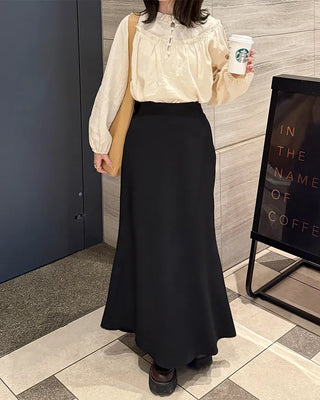 Neck frill blouse