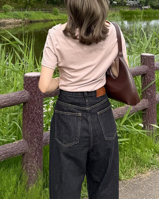 Asymmetrical Drape Short-Sleeve T-Shirt