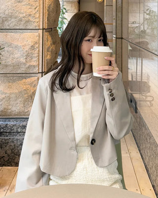 Bustier blouse layered set