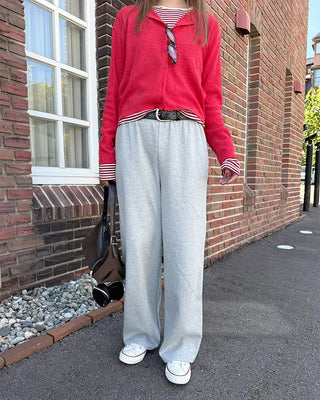 Simple elastic waist sweatpants