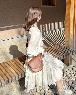 Frill String Point Shirring Dress