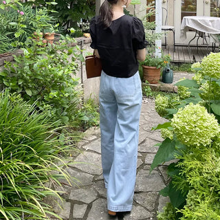 Ribbon frill blouse