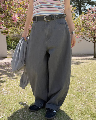 Flap pocket curved fit cotton pants