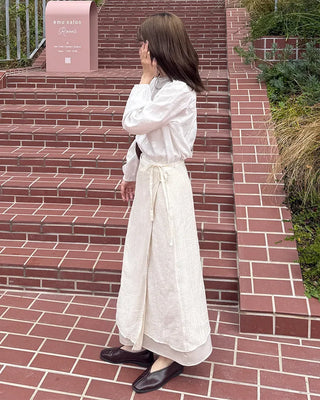 Flower pattern sheer blouse