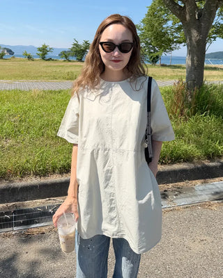 Block Stitch Oversized Tunic