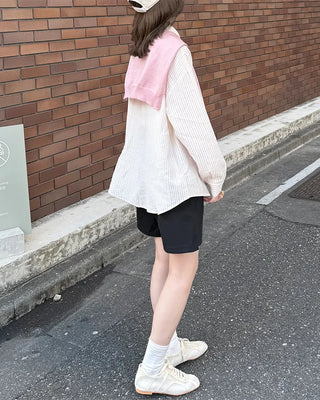 Pintuck shorts
