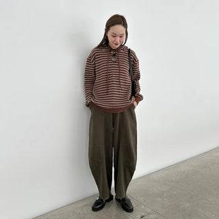 Striped Hoodie Knit