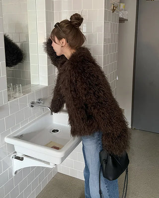 Fur short jacket