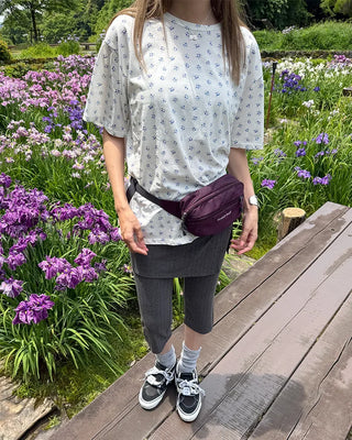 Wrap skirt & ribbed capri pants set