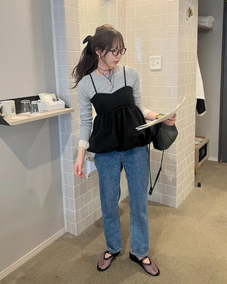 See-through wave T-shirt