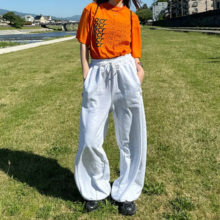 Side-button sweatpants