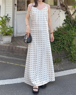 Polka Dot Long Camisole Dress