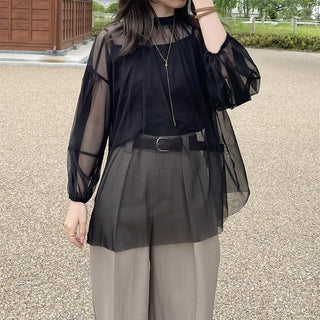 Sheer layered blouse