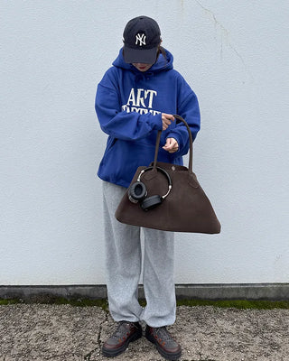 Suede shoulder bag