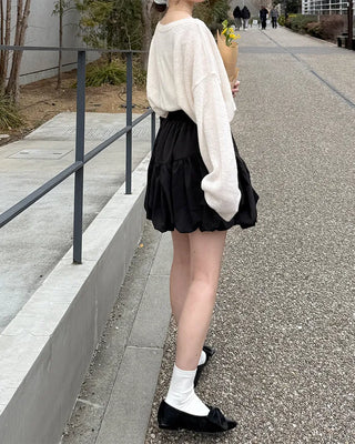 Boat neck loose fit knit