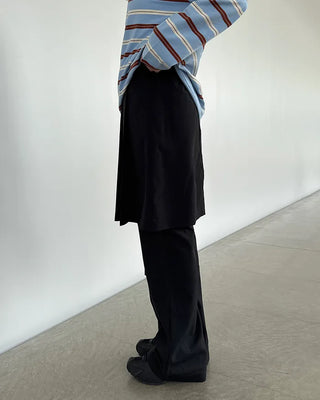 Pleated skirt and slacks set
