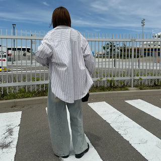 Oversized striped shirt