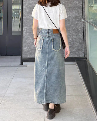 Perforated short-sleeved knit