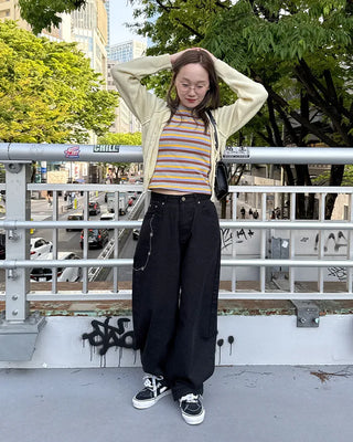 Mini pendant V-neck cardigan