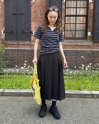 Colored striped short-sleeved T-shirt