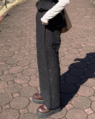 Lace banding pants
