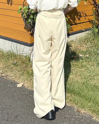 Scarf-layered pants