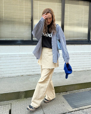 Checked hoodie shirt