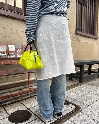 Flower Wrinkle Wrap Skirt