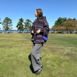 (Unisex) Ethnic Pattern Fleece Hoodie